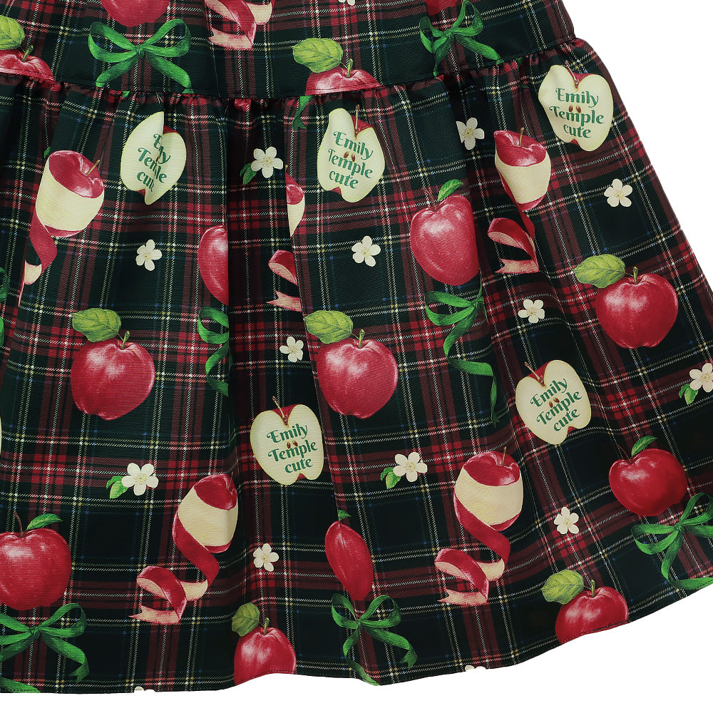 タータンRibbonAppleノースリーブワンピース (Tartan RibbonApple sleeveless dress)
