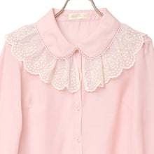 画像をギャラリービューアに読み込む, Melodyレース長袖ブラウス