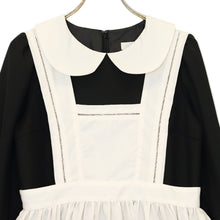 画像をギャラリービューアに読み込む, アリスエプロン長袖膝丈ワンピース