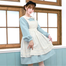 画像をギャラリービューアに読み込む, アリスエプロン長袖膝丈ワンピース