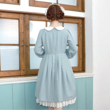 画像をギャラリービューアに読み込む, アリスエプロン長袖膝丈ワンピース