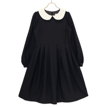 画像をギャラリービューアに読み込む, アリスエプロン長袖ミディ丈ワンピース