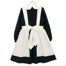 画像をギャラリービューアに読み込む, アリスエプロン長袖ミディ丈ワンピース