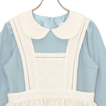 画像をギャラリービューアに読み込む, アリスエプロン長袖ミディ丈ワンピース