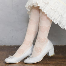 画像をギャラリービューアに読み込む, ドットレースボーダーニーハイソックス