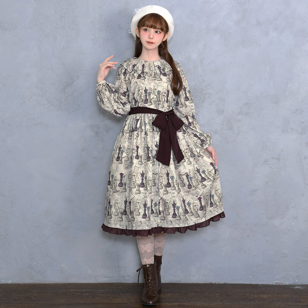 ドットレースボーダーニーハイソックス