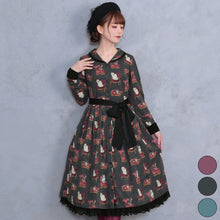 画像をギャラリービューアに読み込む, Cats castle フロントボタンワンピース