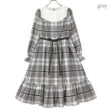 画像をギャラリービューアに読み込む, Melodyタータンティアードワンピース