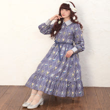 画像をギャラリービューアに読み込む, Antique bouquetシャツカラーワンピース