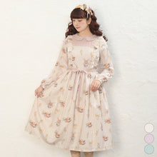 画像をギャラリービューアに読み込む, そよ風に揺れる麦畑の丸襟ワンピース