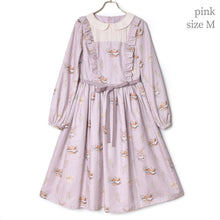 画像をギャラリービューアに読み込む, そよ風に揺れる麦畑の丸襟ワンピース