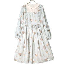 画像をギャラリービューアに読み込む, そよ風に揺れる麦畑の丸襟ワンピース