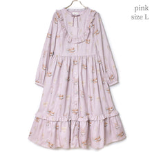 画像をギャラリービューアに読み込む, そよ風に揺れる麦畑のフロントボタンワンピース