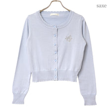画像をギャラリービューアに読み込む, ロゴ刺繍コットンカーディガン