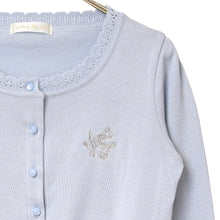 画像をギャラリービューアに読み込む, ロゴ刺繍コットンカーディガン
