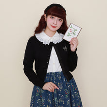 画像をギャラリービューアに読み込む, ロゴ刺繍コットンカーディガン