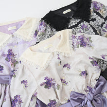 画像をギャラリービューアに読み込む, Violet laceスクエアカラーワンピース