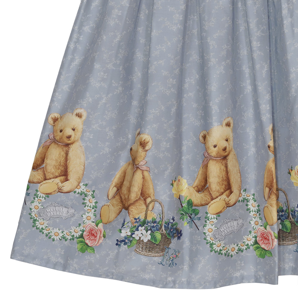Flower Teddy bearチュールヨークワンピース