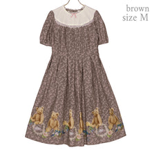 画像をギャラリービューアに読み込む, Flower Teddy bearチュールヨークワンピース
