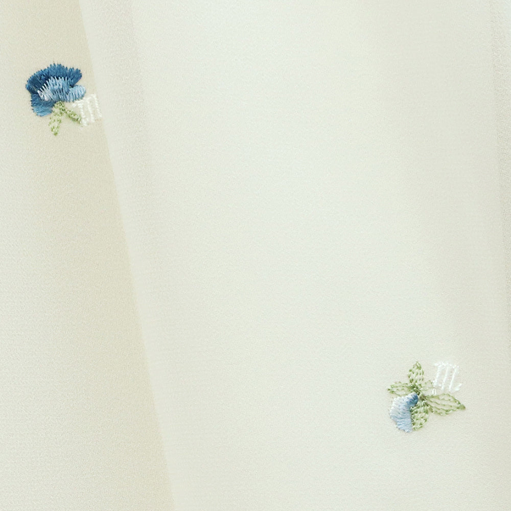 Petit rose embroidery front button dress