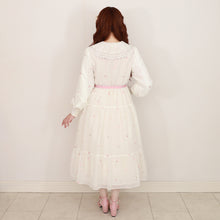 画像をギャラリービューアに読み込む, Petit rose刺繍フロントボタンワンピース