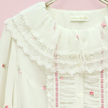 画像をギャラリービューアに読み込む, Petit rose刺繍フロントボタンワンピース