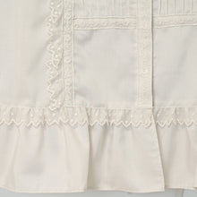 Load image into Gallery viewer, Pintuck and lace back ribbon blouse