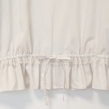 Load image into Gallery viewer, Pintuck and lace back ribbon blouse