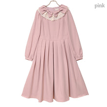 画像をギャラリービューアに読み込む, リボンとレースカラーのワンピース