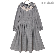 画像をギャラリービューアに読み込む, リボンとレースカラーのワンピース