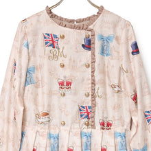 画像をギャラリービューアに読み込む, British Ladyダブルボタンワンピース