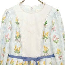 Load image into Gallery viewer, Mimosa and gingham check switching dress