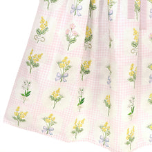 Load image into Gallery viewer, Mimosa and gingham check switching dress
