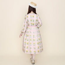 Load image into Gallery viewer, Mimosa and gingham check switching dress
