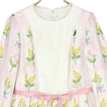 Load image into Gallery viewer, Mimosa and gingham check switching dress