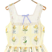 Load image into Gallery viewer, Mimosa and gingham check jumper dress