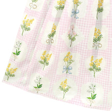 Load image into Gallery viewer, Mimosa and gingham check jumper dress