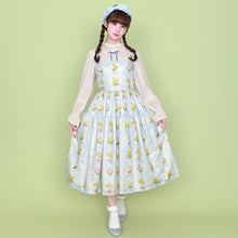 Load image into Gallery viewer, Mimosa and gingham check jumper dress