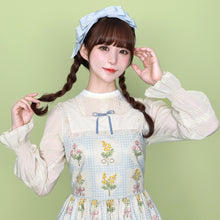 Load image into Gallery viewer, Mimosa and gingham check jumper dress