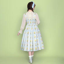 Load image into Gallery viewer, Mimosa and gingham check jumper dress
