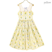 Load image into Gallery viewer, Mimosa and gingham check jumper dress