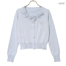 画像をギャラリービューアに読み込む, トリプルリボン コットンニットカーディガン