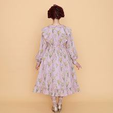 画像をギャラリービューアに読み込む, 野に咲く水仙のフラットカラーワンピース
