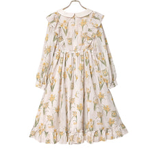 画像をギャラリービューアに読み込む, 野に咲く水仙のフラットカラーワンピース