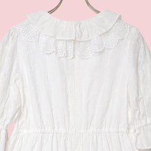 画像をギャラリービューアに読み込む, ラティスブーケ刺繍 レースカラーワンピース