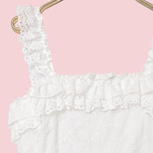 画像をギャラリービューアに読み込む, ラティスブーケ刺繍 フリルジャンパースカート