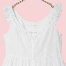 画像をギャラリービューアに読み込む, ラティスブーケ刺繍 フロントボタンジャンパースカート