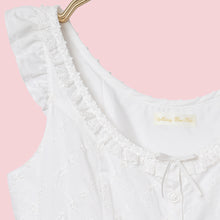 画像をギャラリービューアに読み込む, ラティスブーケ刺繍 フロントボタンジャンパースカート