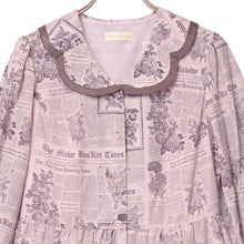 画像をギャラリービューアに読み込む, Flower newspaperシャツワンピース