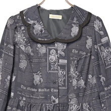 画像をギャラリービューアに読み込む, Flower newspaperシャツワンピース